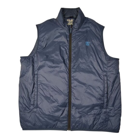 Huk Puffer Vest Men's Waypoint Insulated Gorpcore Fishing Stowable Packable XL - Picture 1 of 10